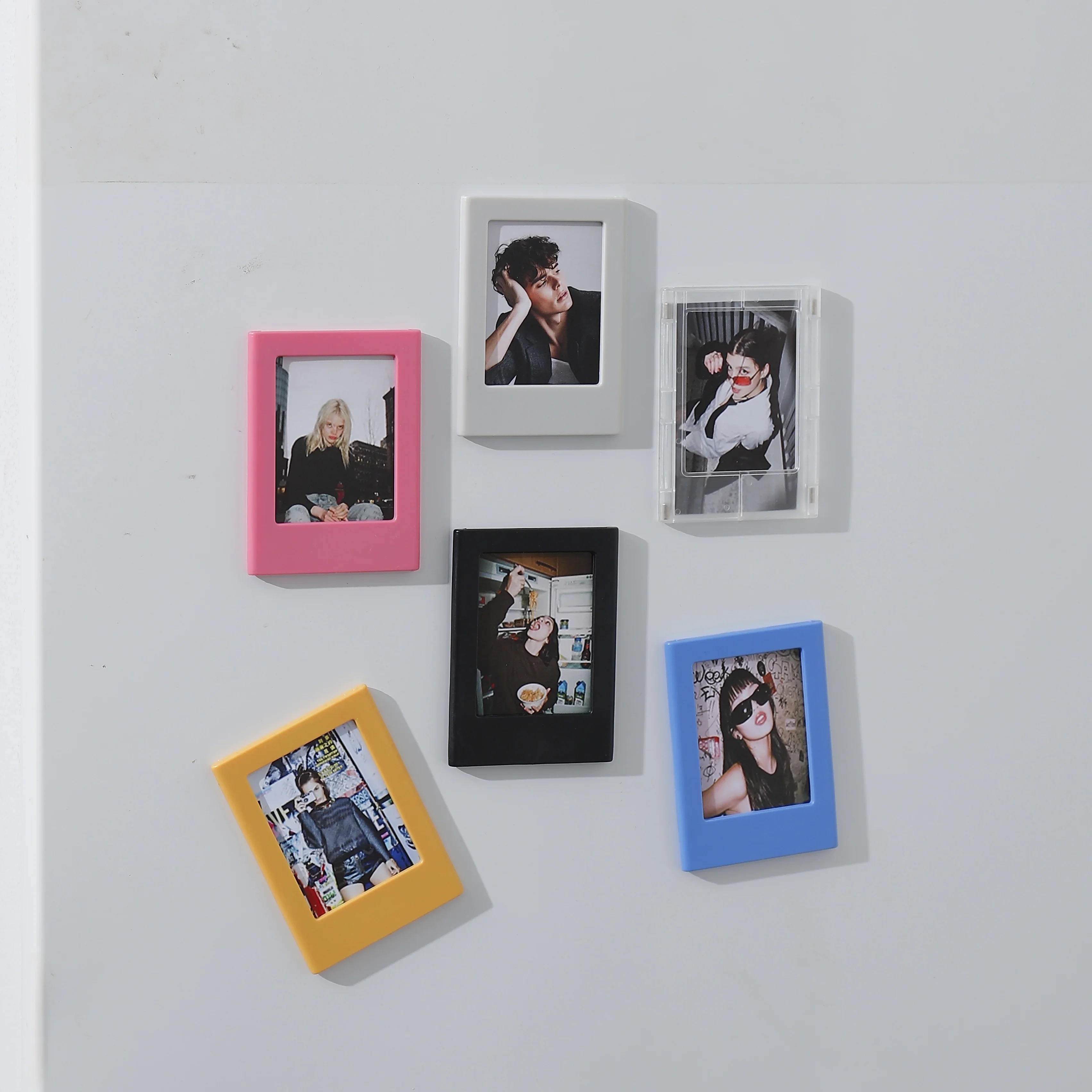 Originalitet kjøleskapsmagnet 3 -tommers bilderamme mini instax fotoalbum liten fotokortholder fotostativ skrivebordsdekor
