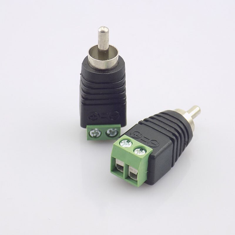 10 Stuks Cctv Coax Cat5 Rca Male Connector Coax Av Plug Adapter Bnc Utp Video Balun Connector Rca Adapter Plug w17