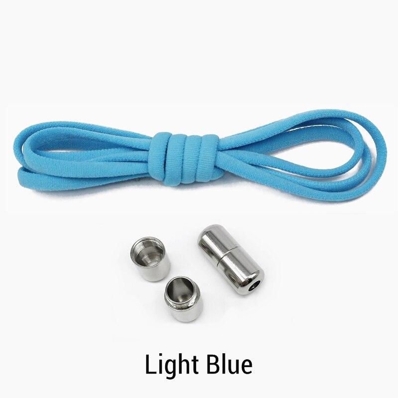 1 Pair Metal Lock Elastic Semicircle Shoe Laces For Kids and Adult Sneakers Shoelace Quick Lazy NO TIE Shoelaces: 5