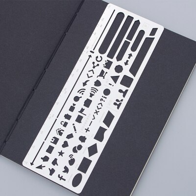 BZNVN Office pattern template w41al hollow w51 Cute Metal Bookmark Drawing Ruler: web