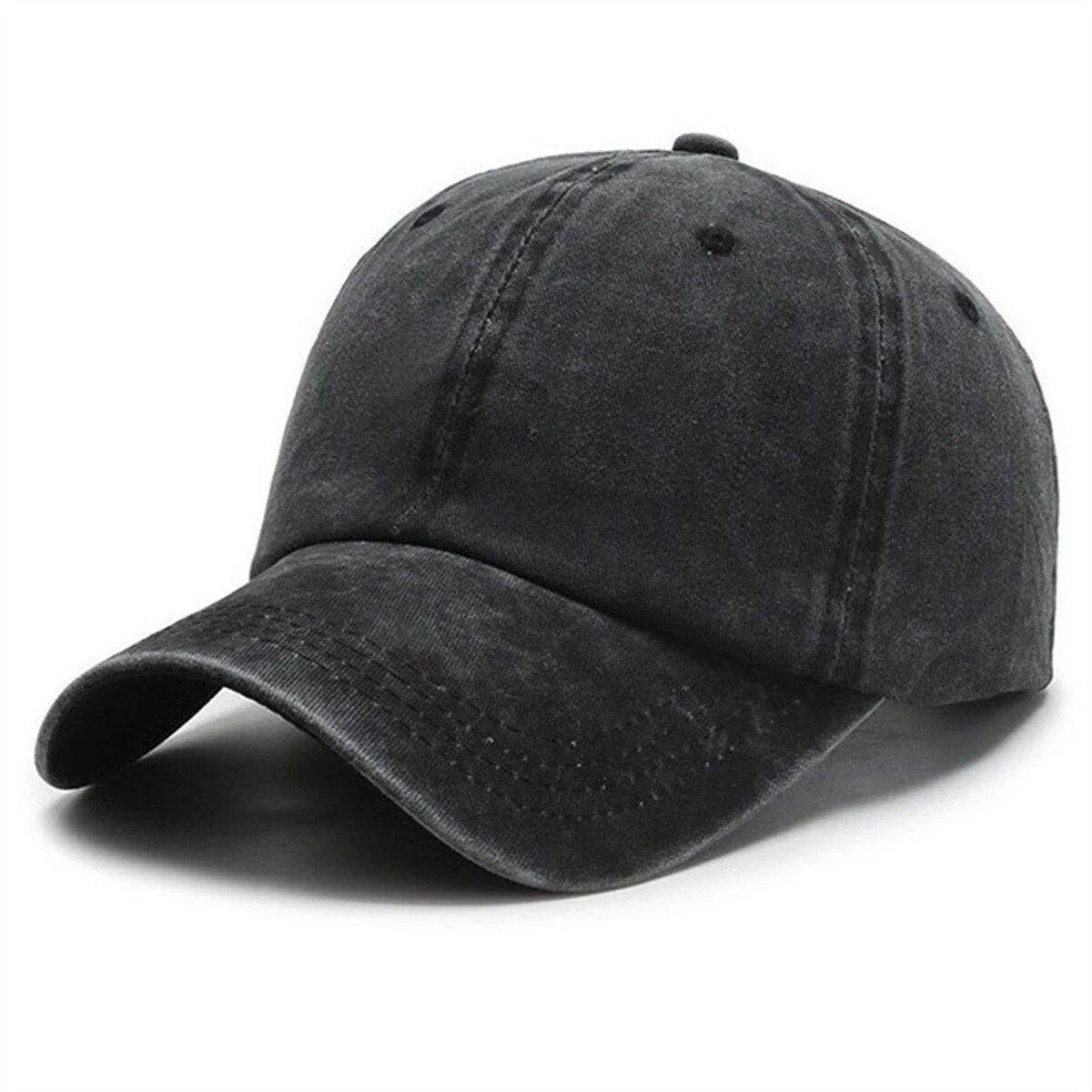 Solid Baseball Caps für Männer Kappe Streetwear Stil Frauen Hut Snapback Beiläufige Kappe Casquette Papa Hut Hip Hop Cap: Black