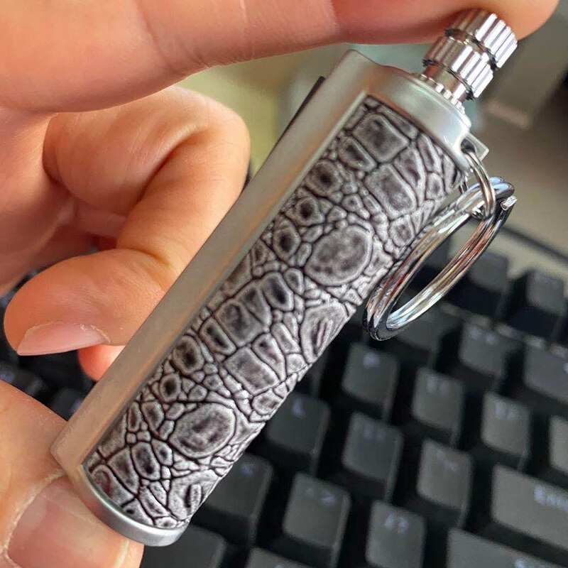 Encendedor inmortal de respiración de dragón que combina con mechero de queroseno, , de Metal, resistente al agua, llavero Retro Vintage para exteriores, 1 Uds.