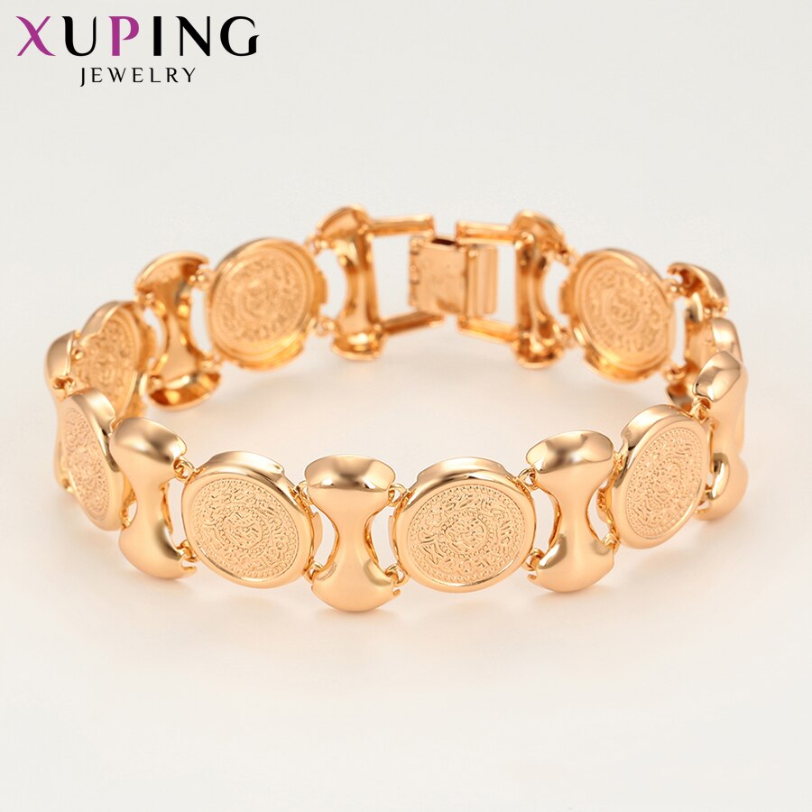 Xuping guldfarvede smykker til damer europæisk miljømæssigt kobber klassisk armbånd 76004