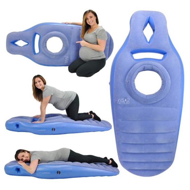 Yoga matt Für Schwangere Frauen Komfortable Beflockung PVC Aufblasbare Matratze Mit See ÜSpund Zu Hause Sport Fitnessstudio Fitness Pilates Pads