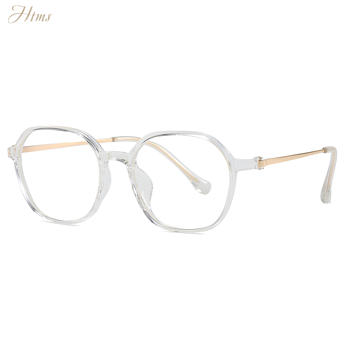 Htms geometriske polygon tr retro vintage briller letvægts  tr90 stel hipster unisex briller minimalistiske acetat