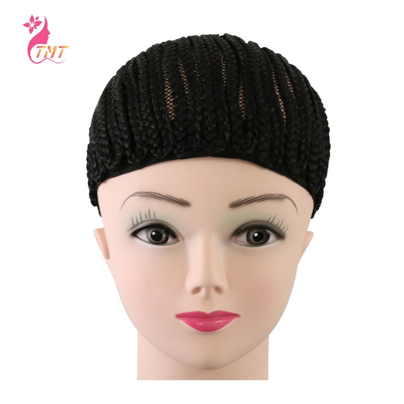 Synthetic Black Super Elastic Cornrow Cap For Weave Crochet Braids Hair For Making Glueless Hair Braided Wig Cap Net Line Net