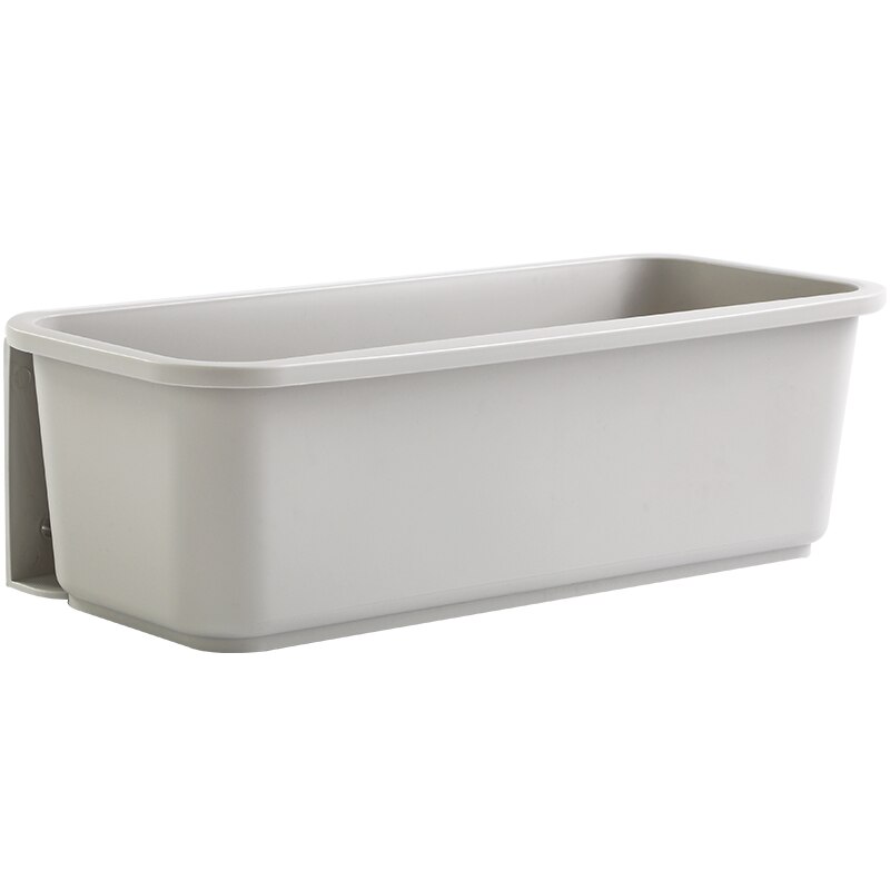 Kitchen Under Sink Storage Rack Spice Bottle Holder Organizer Shelf Bathroom Organizer Stand Wall-mounted Plastic Chopstick Box: Gray