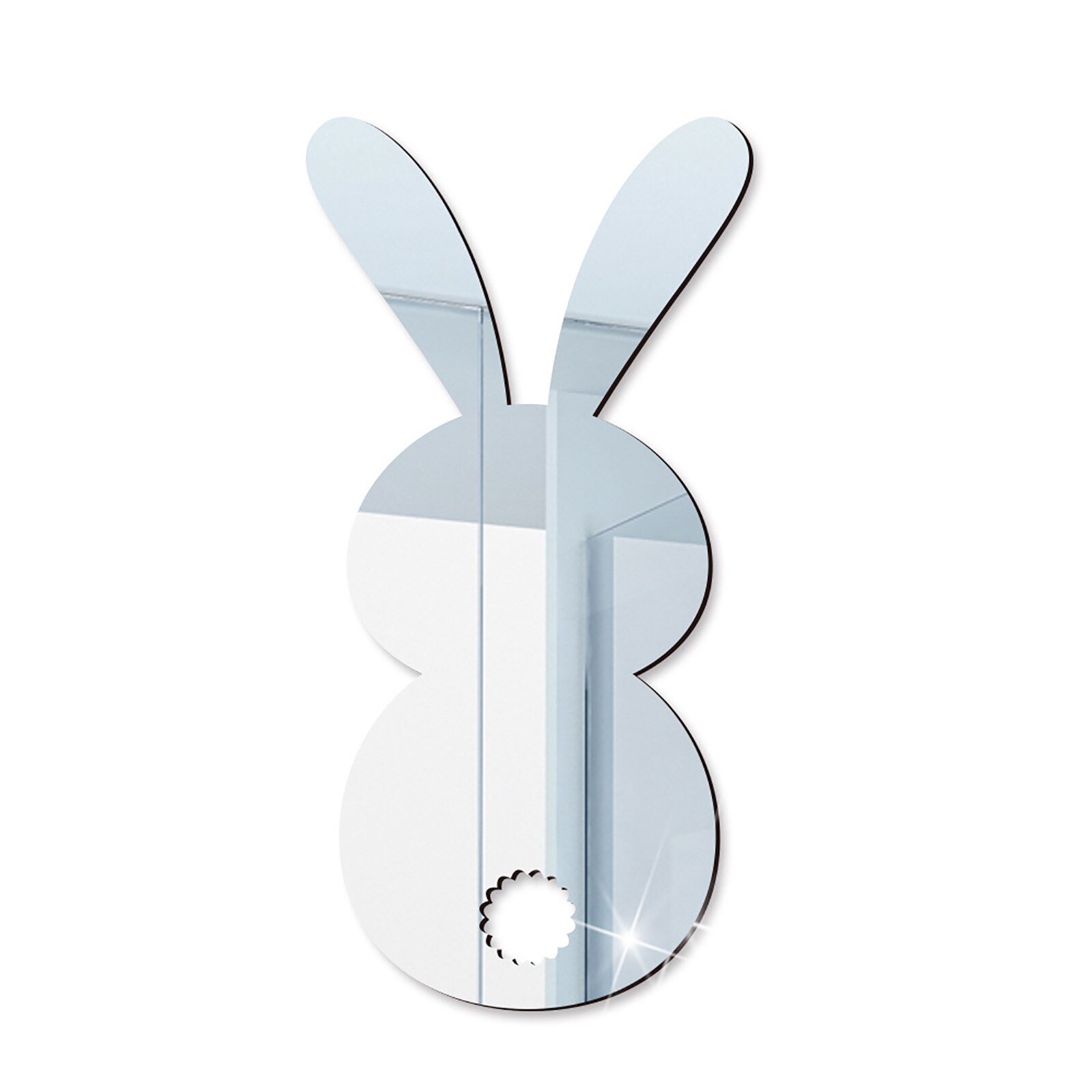Lapin de pâques le sol est décoré avec des autocollants muraux lapin de pâques décor à la maison miroir autocollant lapin forme autocollant: C