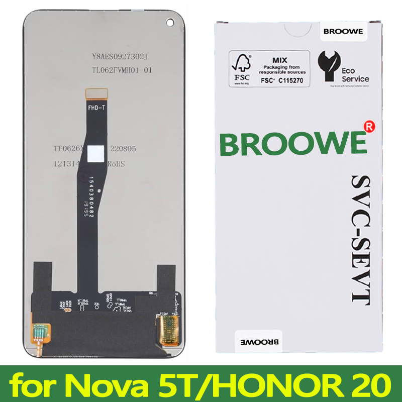 100% Original 6.26 &#39;&#39;IPS Anzeige mit Rahmen für Huawei Nova 5T YAL-L21 L61A L61D L71A LCD berühren Bildschirm digitizer Reparatur Teile