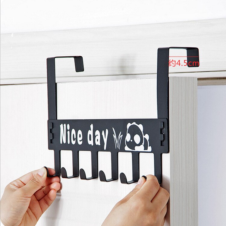 Gancho adhesivo desmontable de incógnito para puerta, gancho para abrigos, dibujos creativos, montado en la pared, colgador para puerta