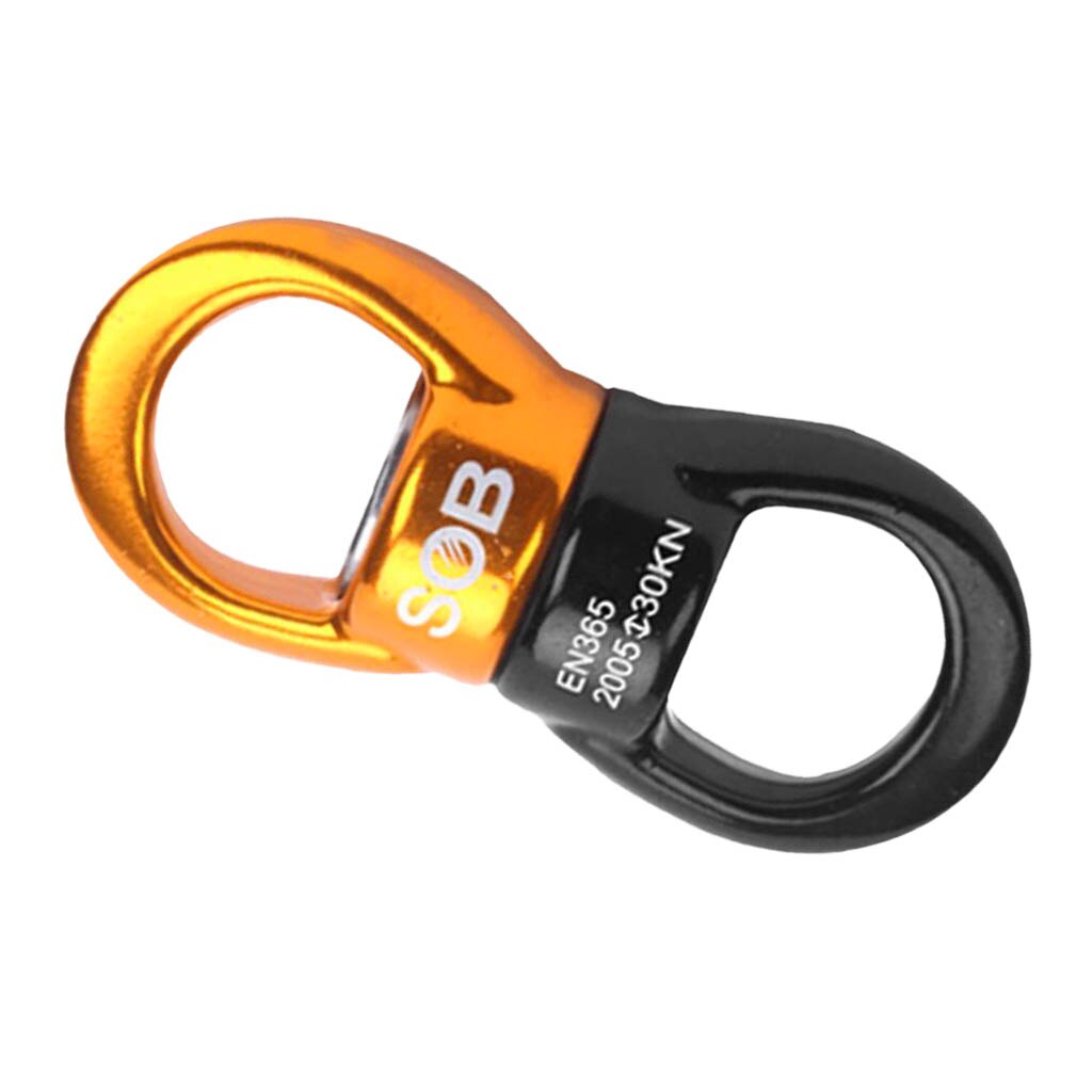 Safest Rotational Device Hanging Accessory（30KN）Swing Swivel Connector for Rock Climbing Mountaineering Rappelling Rescue