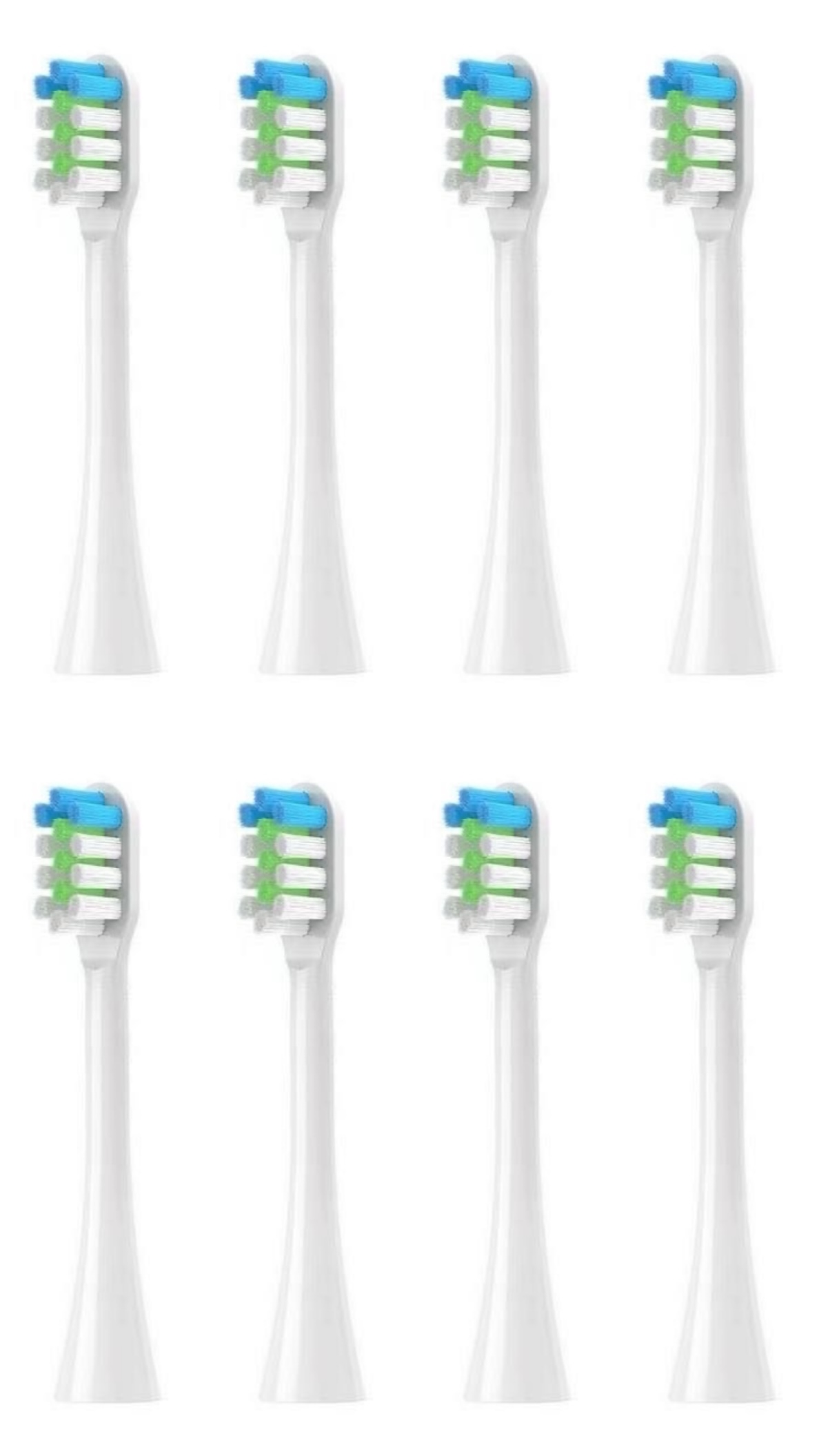 Replacement Toothbrush Heads For nandme nx8000 Sonic Electric Toothbrush Soft DuPont Bristle Tooth Brush Head,4/8/16PCS: Ivory