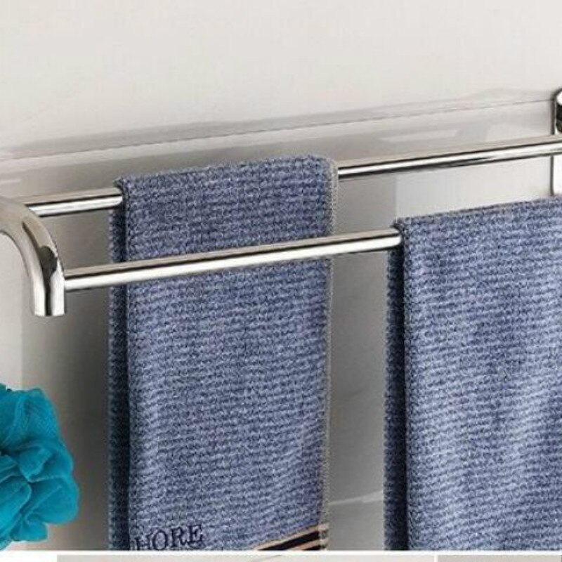 Punch-Gratis Naadloze Handdoekenrek 304 Roestvrij Staal Handdoek Rek Staaf Badkamer Haak Badkamer Plank Badkamer Handdoek Bar g8108