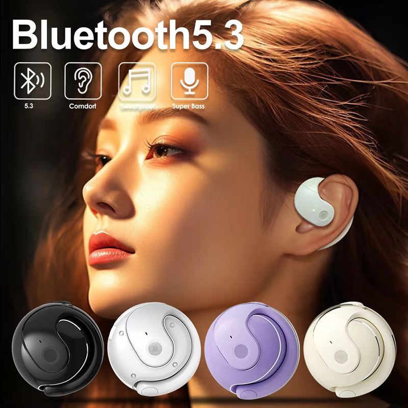 Draadloze sport Bluetooth-hoofdtelefoon TWS Dual Ear Sleep In Ear HiFi Mini Pijnloos bellen Ruisonderdrukkende dunne hoofdtelefoon met microfoon
