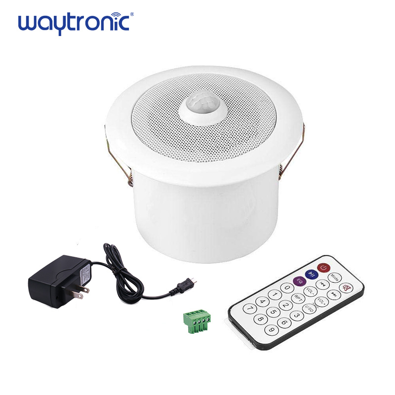 In Ceiling PIR Motion Detection Sensor Voice Amplifier Speaker for Store Doorway Welcome Doorbell Alarm Bank Safety Reminder