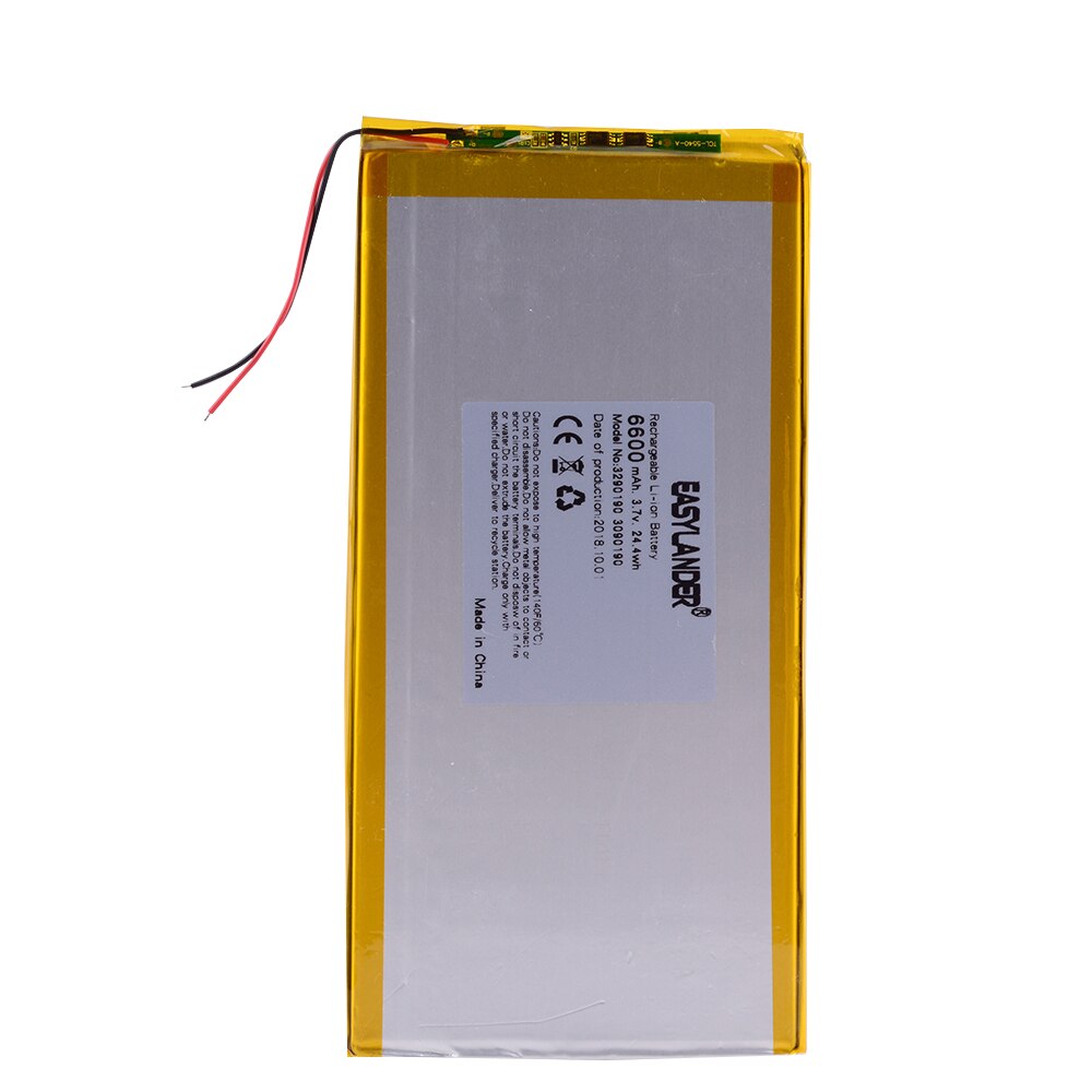 3290190 3.7V 6600Mah Lithium Polymer Batterij Voor Tablet Pcs Grote Maat Batterijen