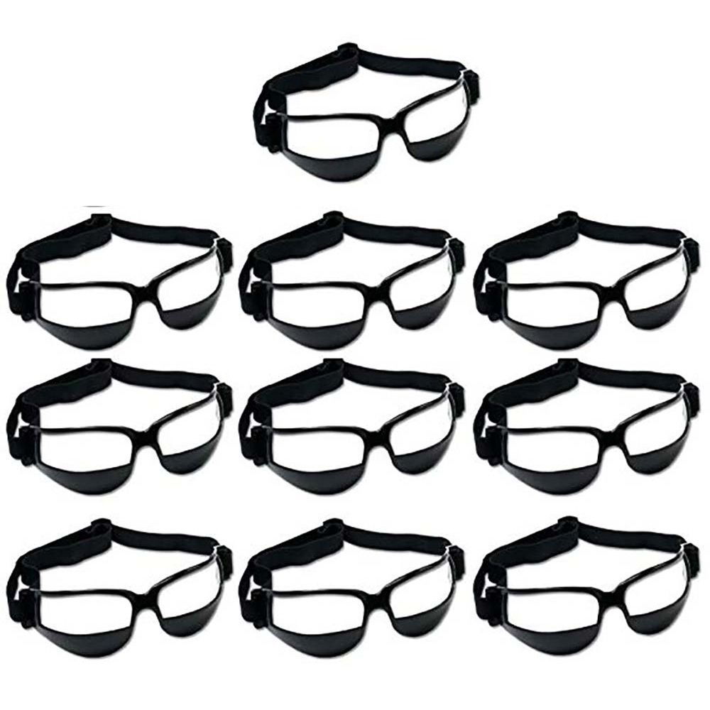 10 Uds baloncesto deporte gafas para driblar goteo especificaciones gafas marcos deportivos para anteojos de baloncesto formación: black 10 pcs