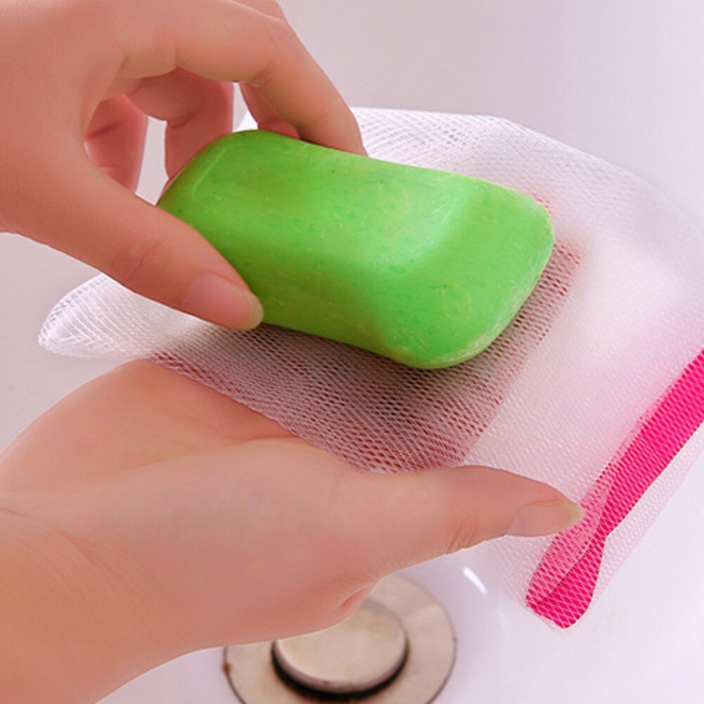Boble skum blister sæbe skummende net boble mesh ansigts rengøring sæbe rensepose badeværelse værktøj til bad bruser