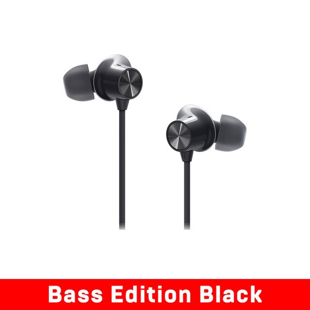 Globale version oneplus bullets wireless z ohrhörer bass edition, 10 minuten ladezeit 5.0 bluetooth 10h 10 9r 9 pro: Schwarz