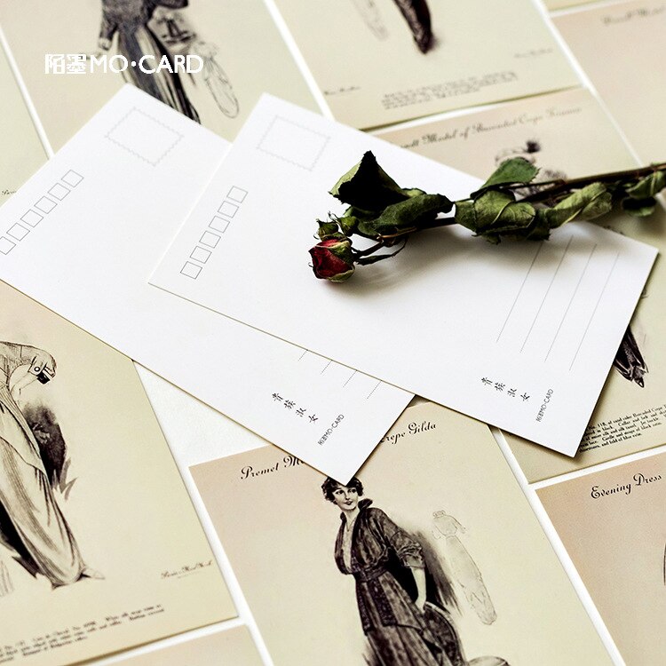 30 Sheets/Set Aristocratische Dame Serie Postkaart/Wenskaart/Boodschap Kaart/Verjaardag Brief Envelop Card