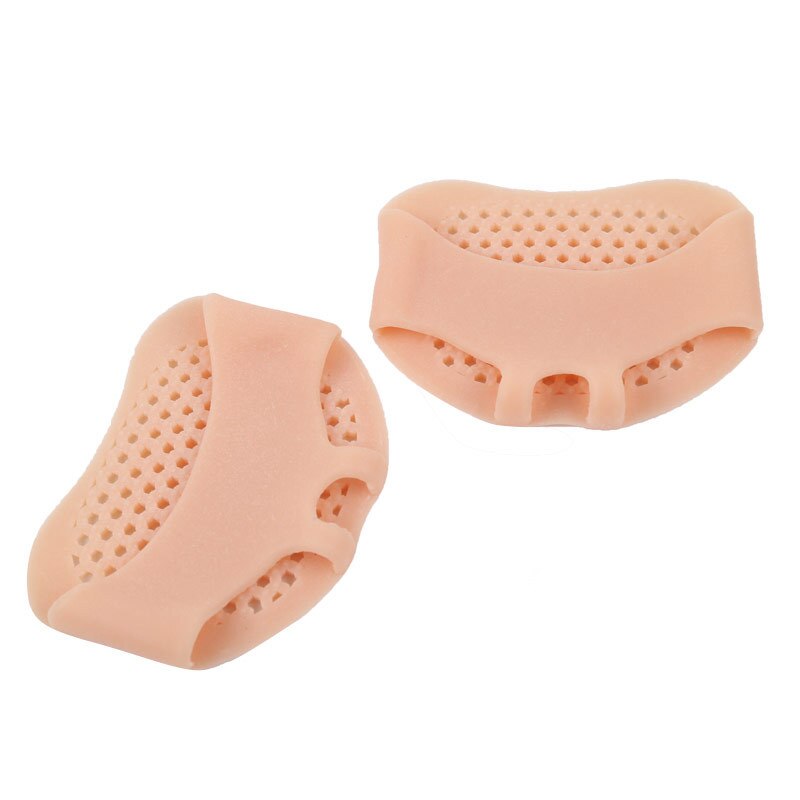 1 Paar Silicone Gel Inlegzolen Pads Kussens Voorvoet Pijn Ondersteuning Front Voeten Care Hak Schoenen Anti Slip Pads: MULTI