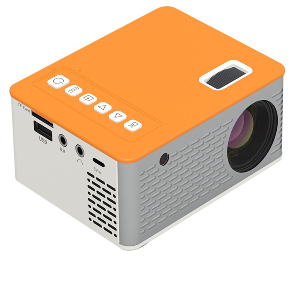 Uc28d mini draagbare en handige thuis mobiele telefoon projector handleiding oranje 1.8 inch lcd-scherm led projector