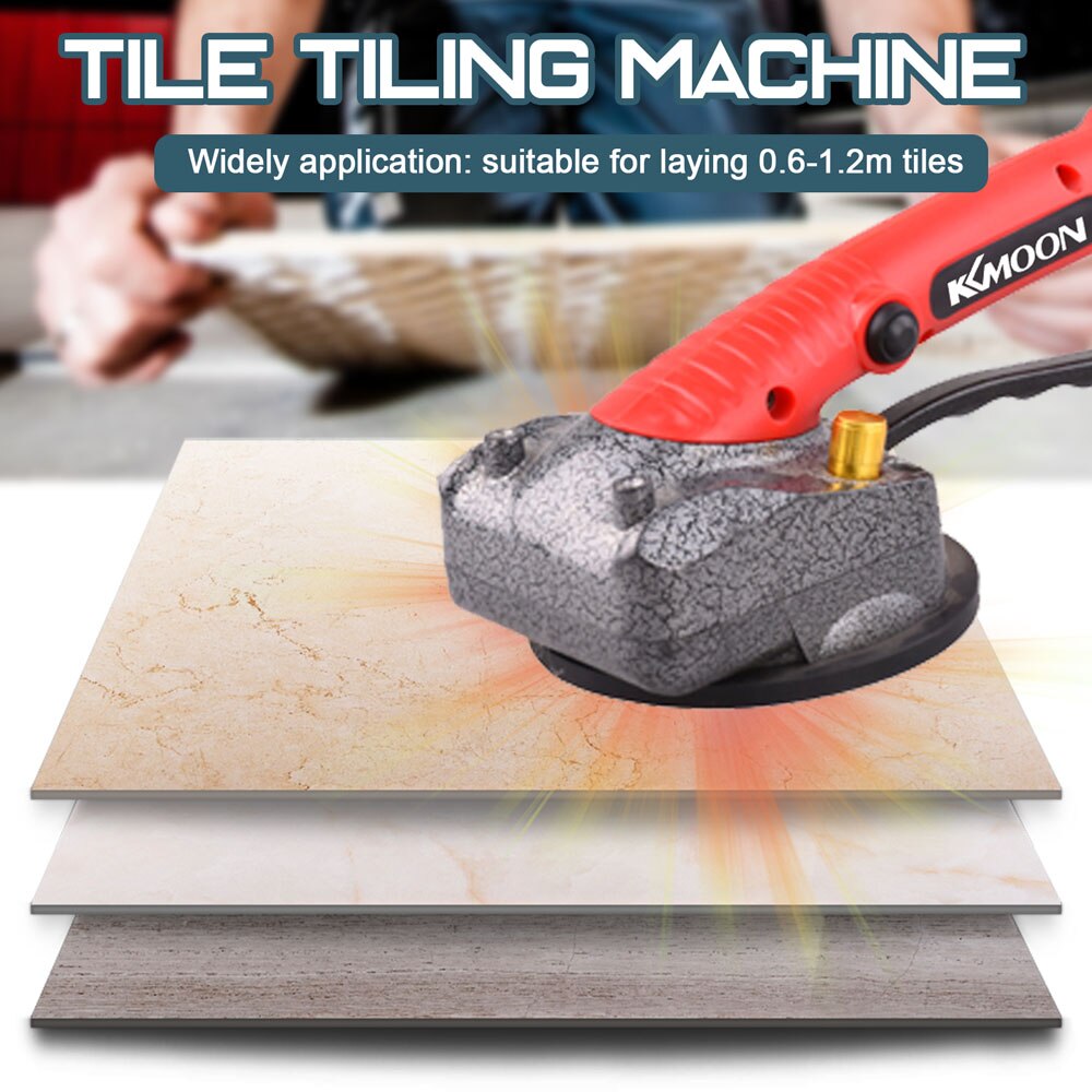 10-150Hz Tile Tiling Machine Wall Floor Tiles Laying Vibrating Tool with 100*100mm Suction Cup One-handed Tile Tiling Machine