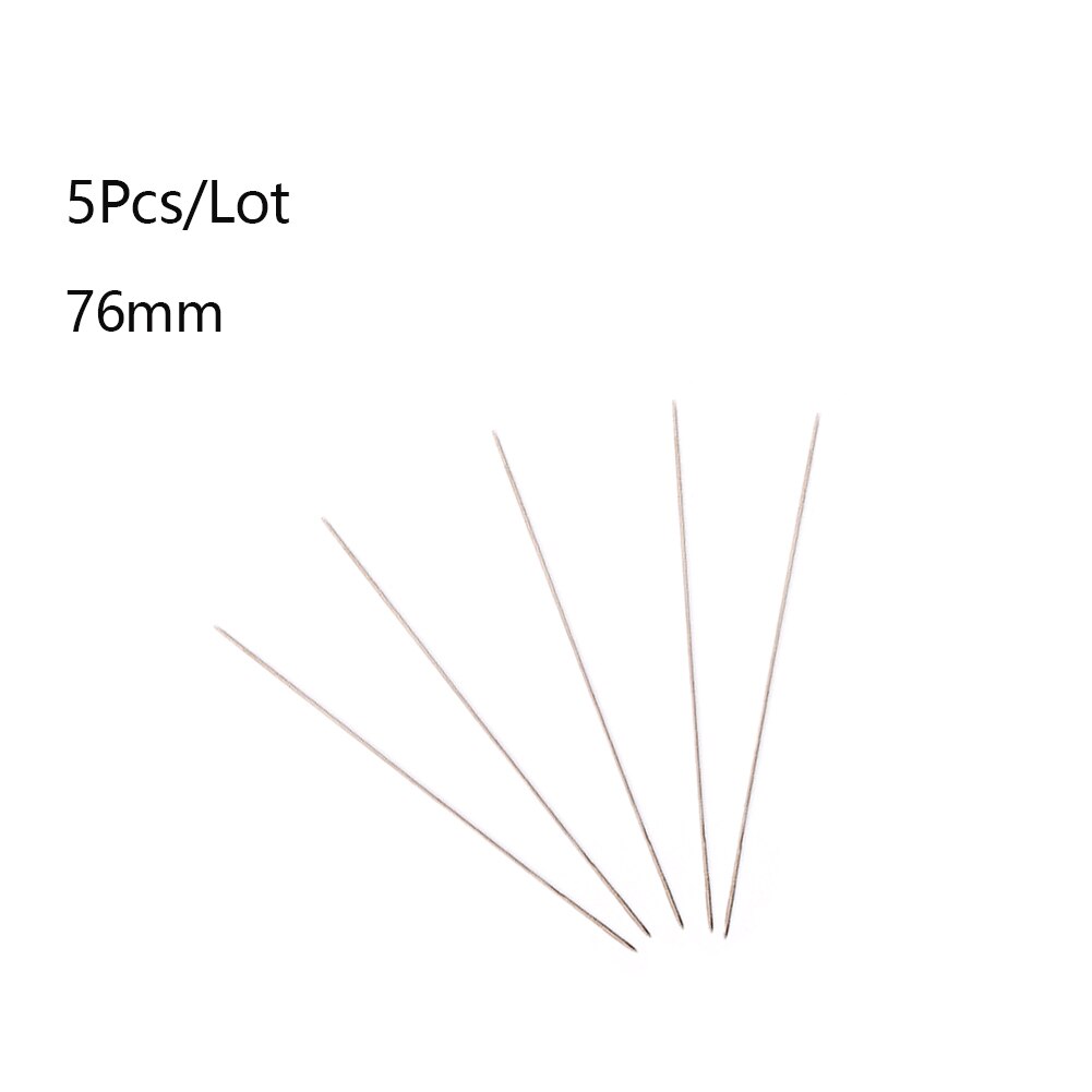 5pcs Central Opening Needles Stainless Steel Curved Beading Needles Tools for Jewelry Making Threading String Cord Easy: 76mm