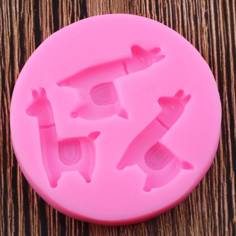 Llama Alpaca Silicone Mold Cupcake Topper Fondant Mould Baby Birthday Cake Decorating Tools Candy Polymer Clay Chocolate Moulds