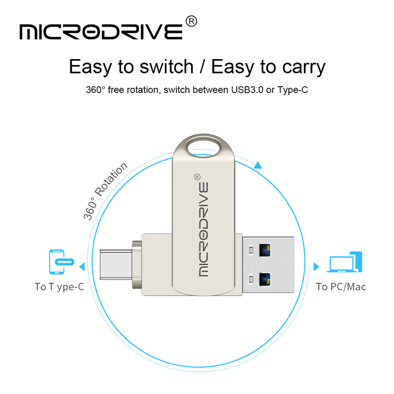 Type C USB3.0 flash drive 8GB 16GB 32GB 64GB 128GB for Andriods SmartPhone Memory MINI Usb Stick