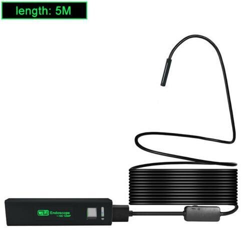WIFI HD Camera Endoscope Waterproof 8mm 10m 5m 3.5m 2m USB Cable Inspection Video Camera Borescope Endoscope For IOS Android: 5M