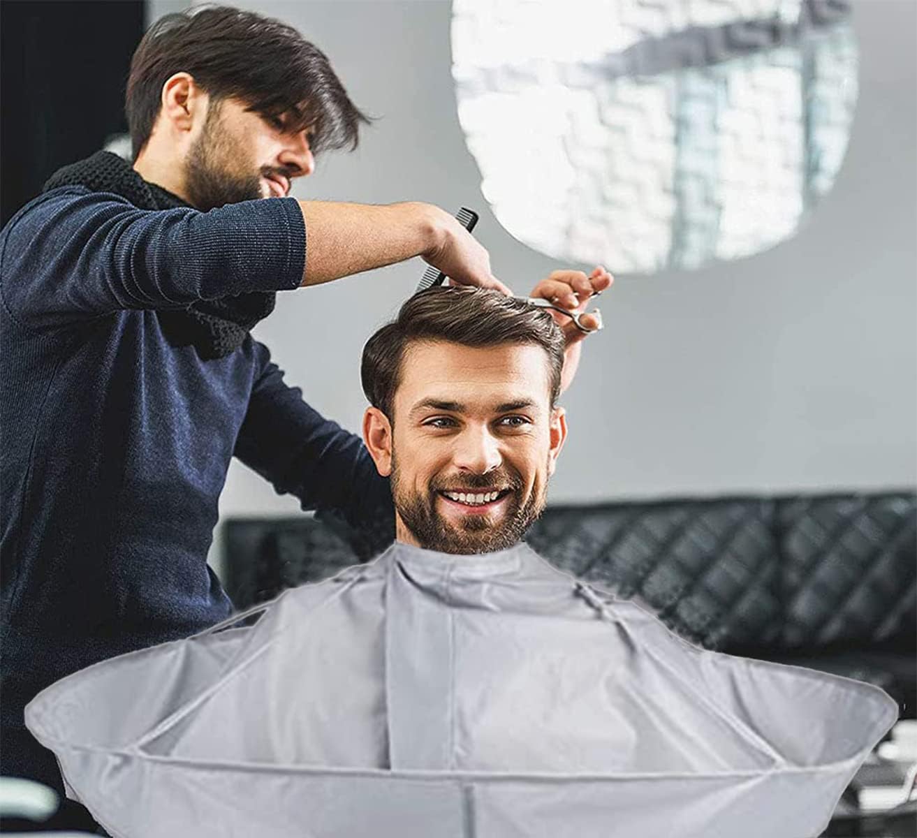 Capa de corte de pelo, capa de corte de pelo, capa de peluquero, recogedor de pelo, herramientas de corte de pelo, paraguas, capa de salón de barbería