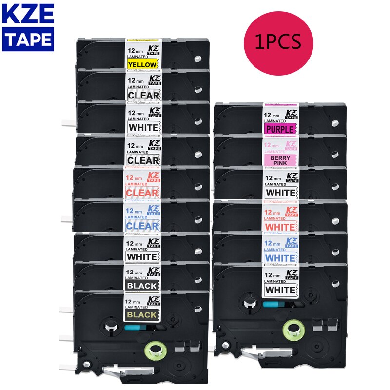 1Pcs Kze 12Mm Multicolor Compatibel Brother Tze-231 Gelamineerd Tze231 Tze 231 Label Tape Tz231 Voor Brother P-Touch printer