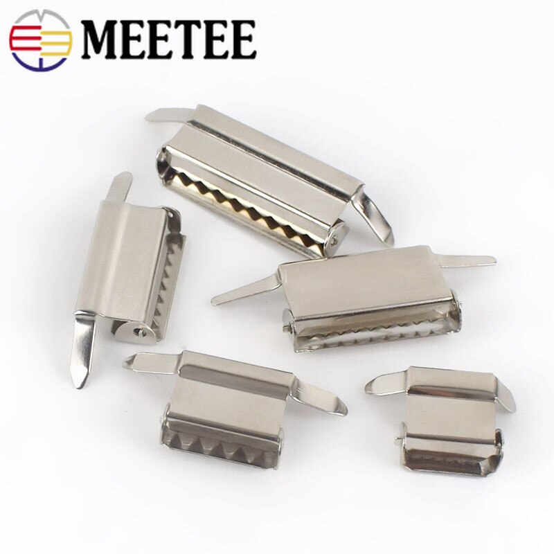 100 stücke Hosenträger Hosen Gürtel Metall Gurt Clip Schnalle Elastische Clip Tasten Schnur Stopper DIY Handwerk Zubehör KY2143