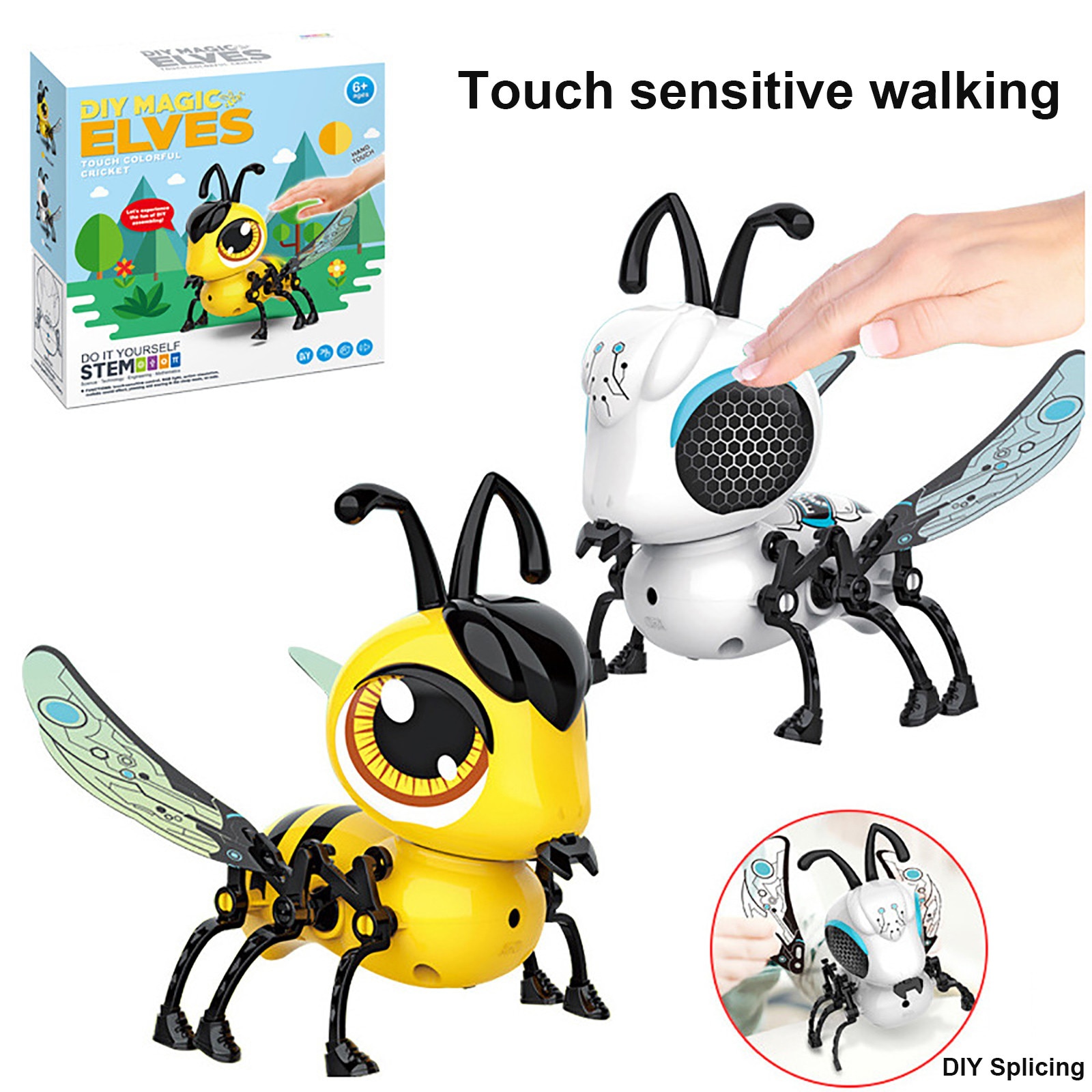 Assembled DIY Induction Simulation Bee Children's Toy Lighting And sound Effects