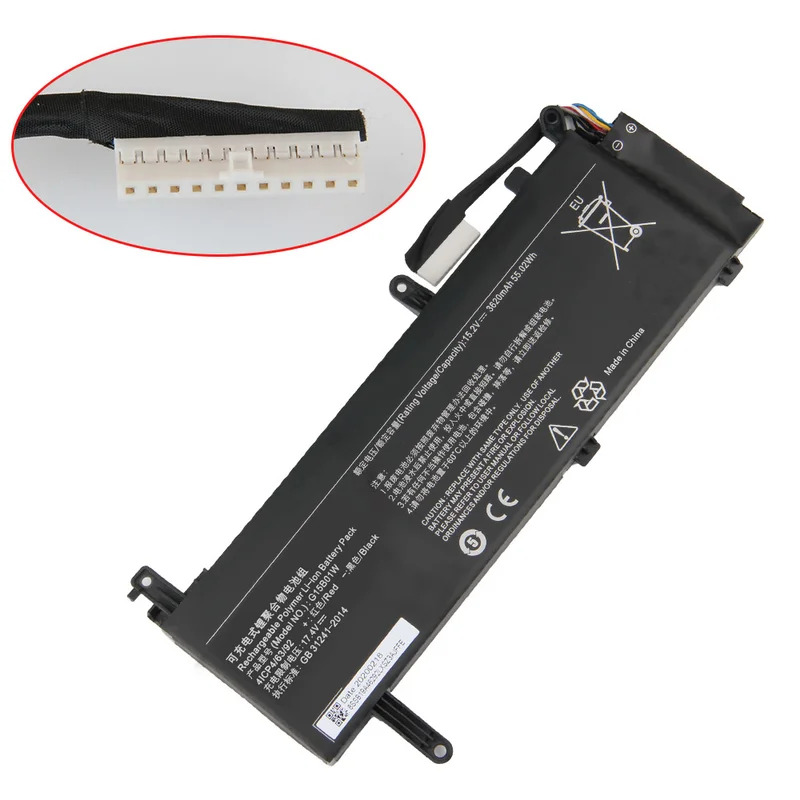 Replacement Battery G15B01W For For Xiaomi Mi Notebook 15.6" TM1705 TM1801 GTX1050Ti/1060 171502 -AK/AN/AA/I 3620mAh