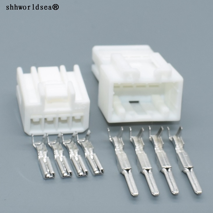 shhworldsea car 4pin 2.2mm male female connector fuse plug connector automotive wiring terminal socket 936227-1 936238-1