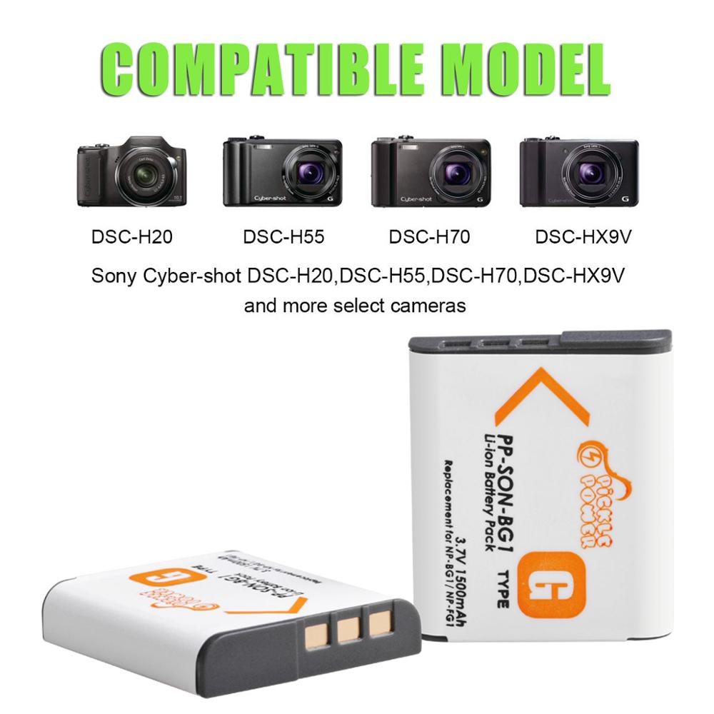 1500mAh NP-BG1 NP BG1 NP-FG1 Battery + LED Charger for Sony Cyber-Shot DSC-H3 DSC-H7 DSC-H9 DSC-H10 DSC-H20 DSC-H50 DSC-H55