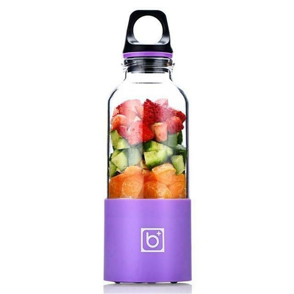 Portable Electric Fruit Juicer Blender Mini Smoothie Milkshake Maker Vegetable Squeezer Usb Fresh Juice Stirring Mixer Extractor: Purple