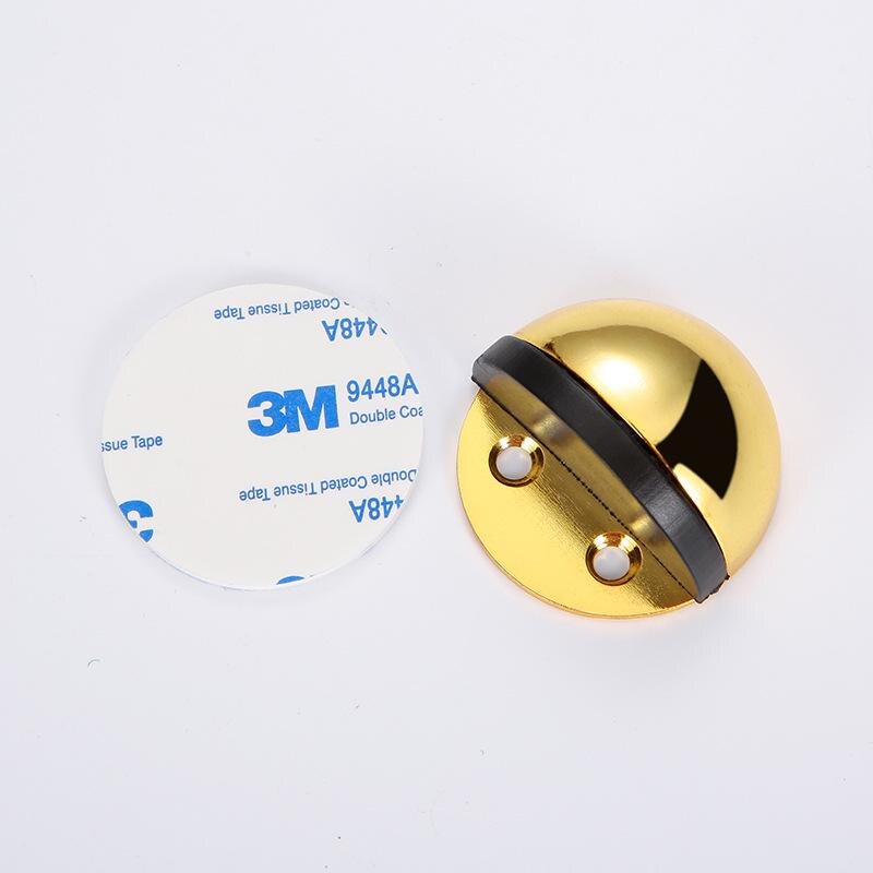 1 Pcs Stainless Steel Non Punching Sticker Rubber Door Stopper Door Holders Catch Floor Mounted Nail-free Door Stops: 7