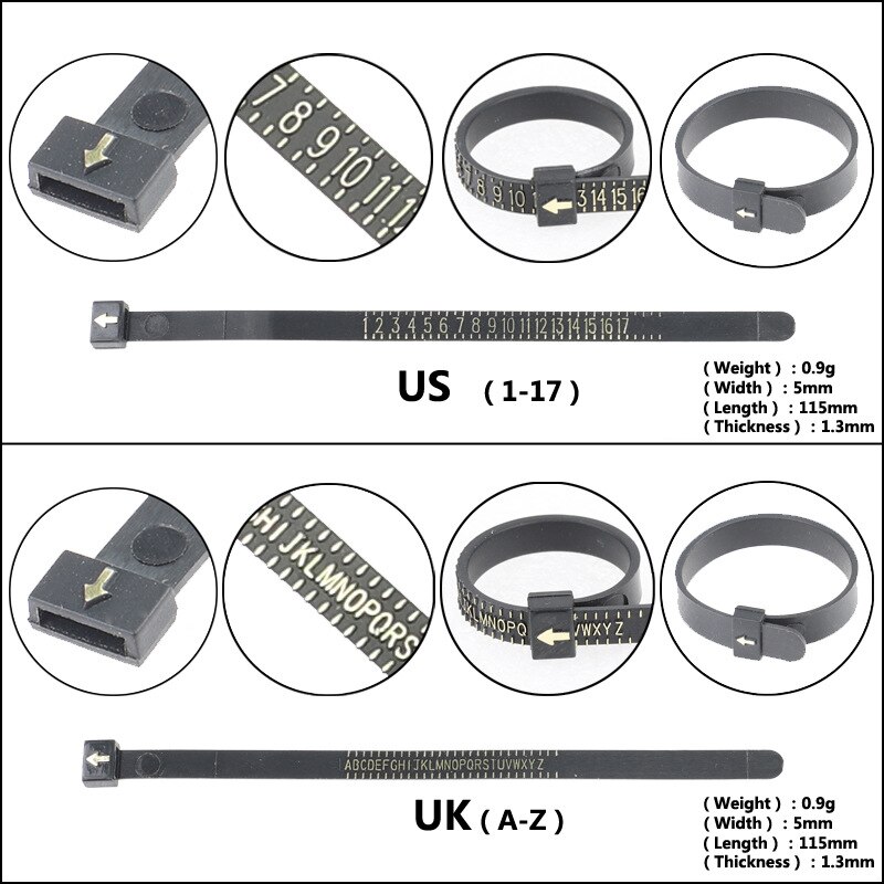 Professionelle Ring Dorn Stick Herrscher Vermesser Schmuck Werkzeuge US UK Japan EU HK Finger Gauge Ring Sizer Mess Größe Werkzeug set