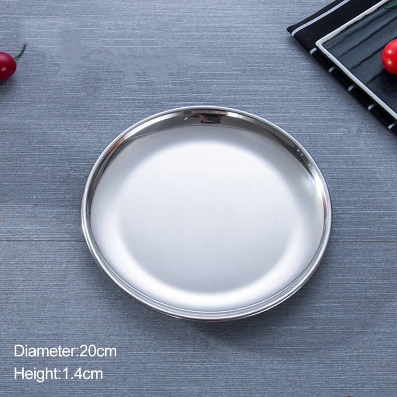 Plateau de rangement rond en métal, en acier inoxydable, pour collations, fruits, cosmétiques, bijoux, assiettes de dîner de style européen, assiette à dîner dorée: Xy1180 b 3