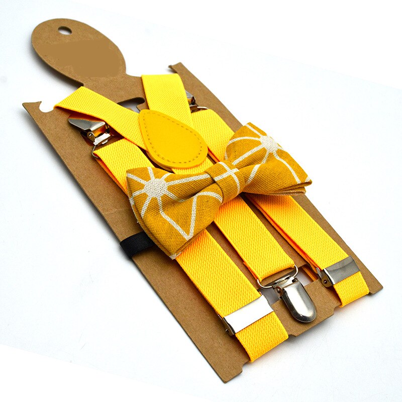 Kinderen Bretels + Afdrukken Strikje Pak Jongens En Meisjes Trendy Bandjes Leerlingen Sling