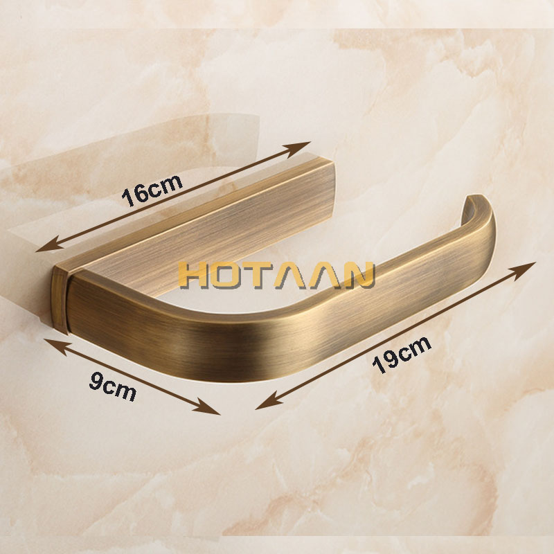 Soporte de papel higiénico con acabado de latón antiguo, accesorios de baño, portarrollos de papel tisú, YT-10492,