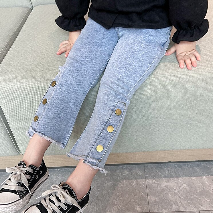 Meisjes denim graffiti set – spijkerjas & rok met print maat 98/104 t/m