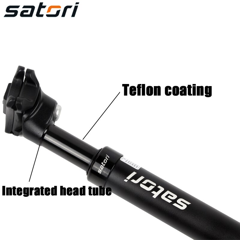 Satori zawieszenie sztyca z amortyzacją 27.2/28.6/30.1/30.4/30.9/31.6mm X355MM Powiększenie siodełko rowerowe Poczta wpadka dla części robić roweru górskiego