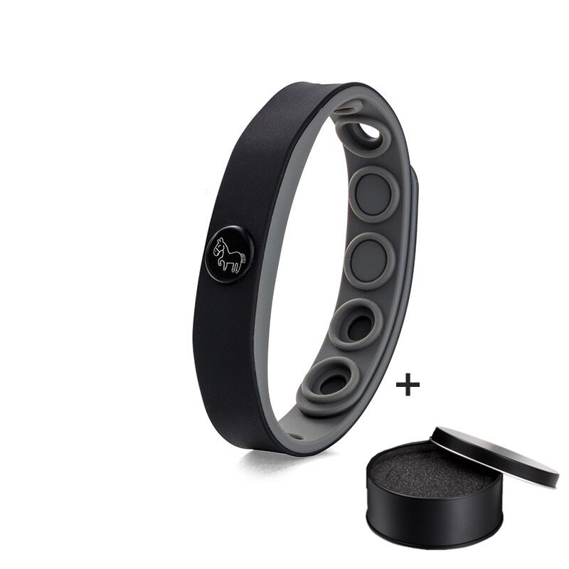 Pulseras de señal del zodiaco, pulsera de energía de iones negativos, turmalina de silicona, resistente al agua, Color de joyería,: Horse