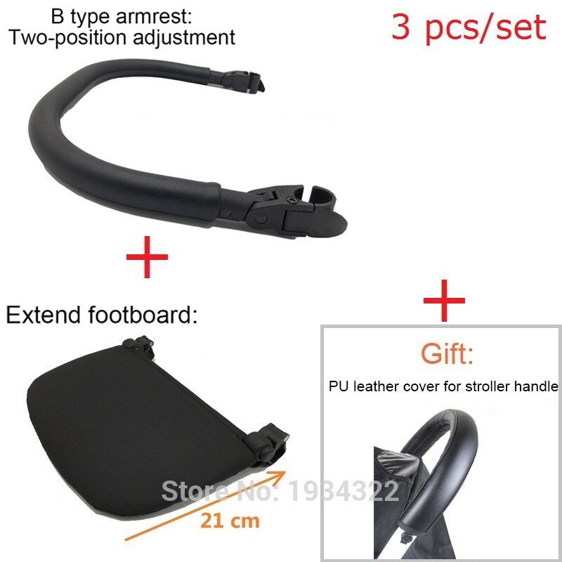 Yoya-accesorios para cochecito de cuero, funda protectora con asa y reposapiés extensible para Babyzen Yoyo y cochecito similar: Blanco