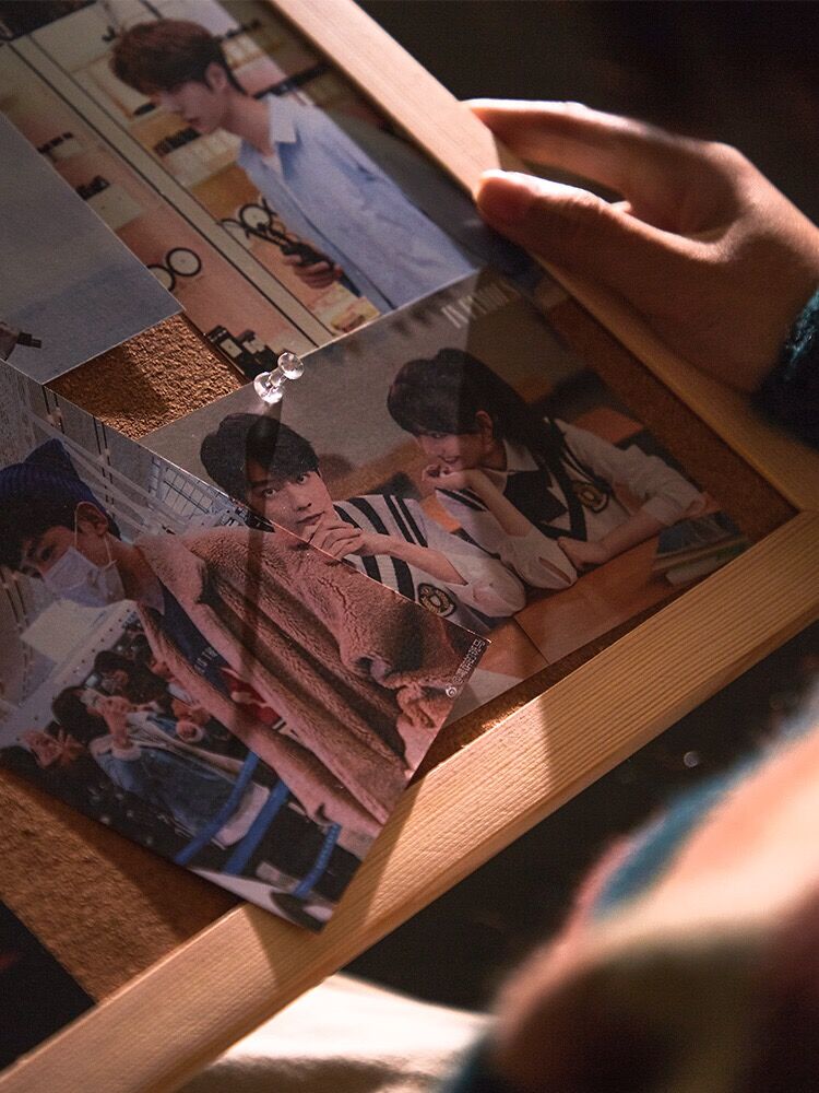 1Pc Soft Wooden Letter Message Board Decorative Postcard Photo Wall Cork Board Memo Paper Background Board Stationery