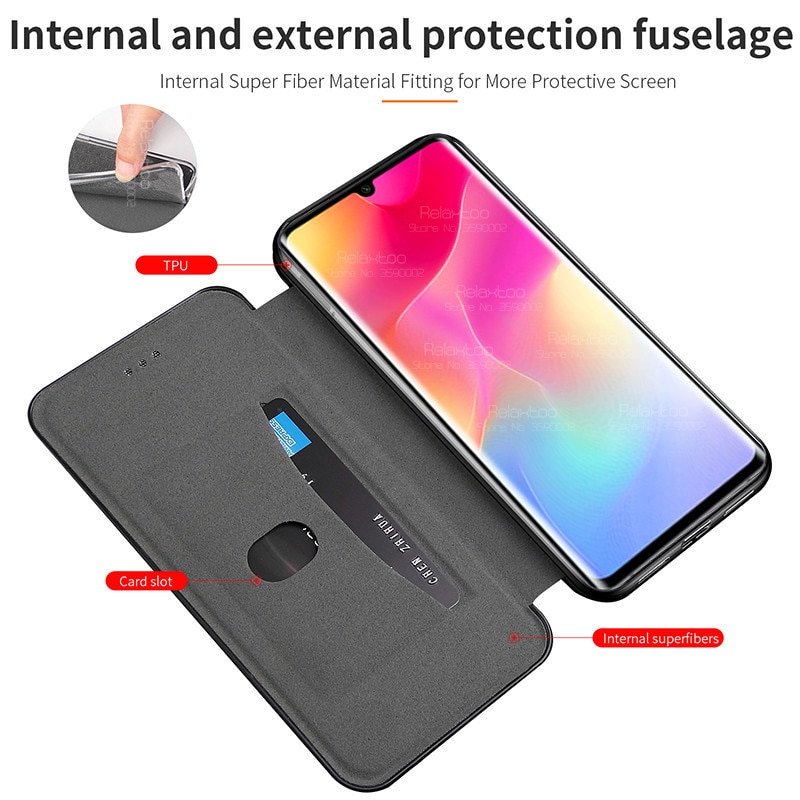 Per xiaomi mi note 10 lite caso di vibrazione del cuoio di Caso magnetico xiomi mi nota 10 luce note10 pro 10 lite 10pro del telefono libro coque funda